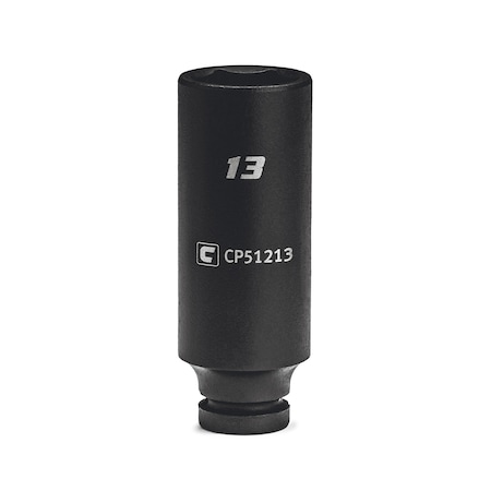 Capri Tools 1/4 in Drive 13 mm 6-Point Metric Deep Impact Socket CP51213